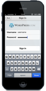 WordPress mobile app